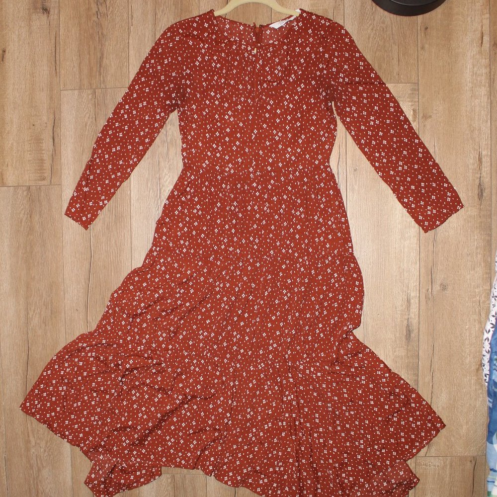 & Other Stories Long Sleeve Ruffle Tier Dress S4